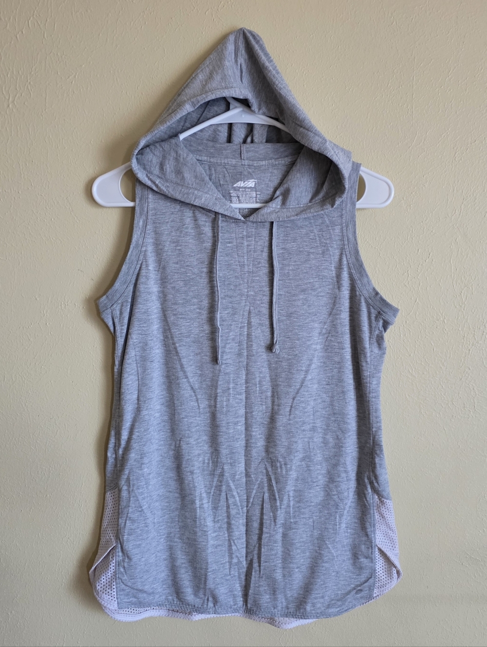 Avia Hooded Sleeveless Athletic Tank Tunic Top